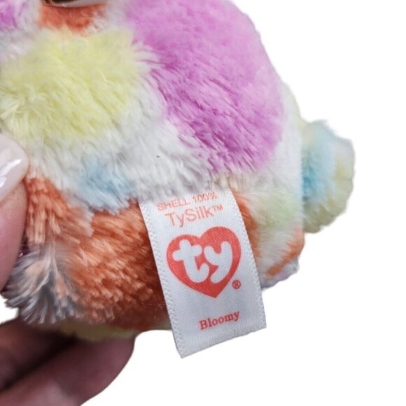 Ty Beanie Boos Bloomy The Easter Bunny Glitter Eyes 9" Medium - Picture 10 of 11